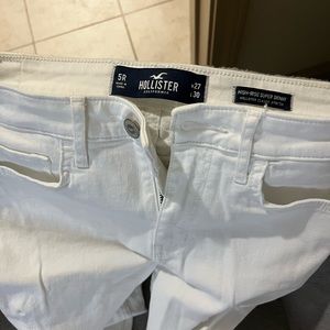 Ripped white hollister skinny jeans